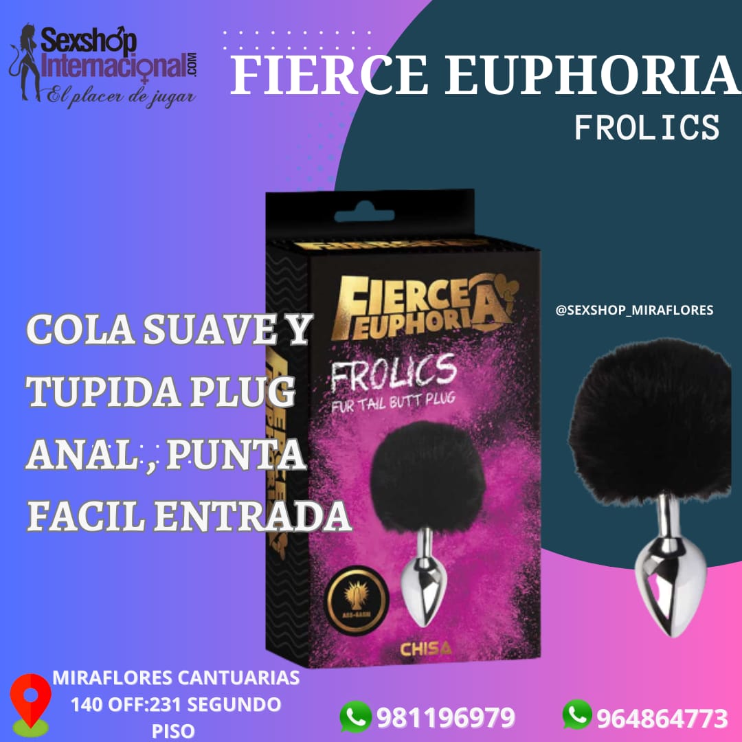 PLUG ANAL CON COLA DE CONEJO-DE ACERO-FIERCE EUPHORIA-SEXSHOP LIMA 971890151 